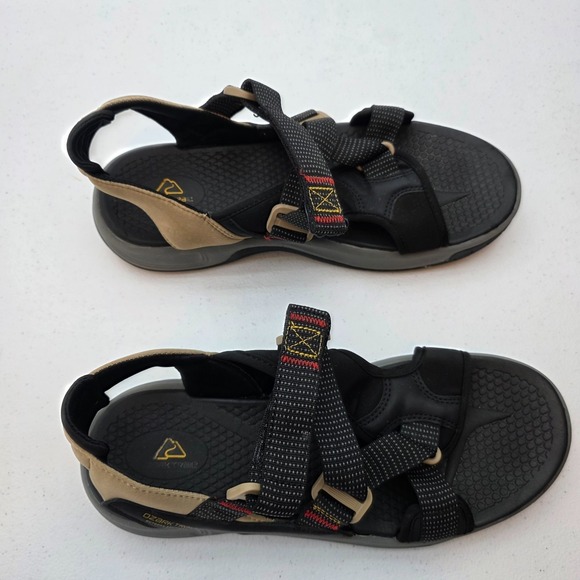 Ozark Trail Mens Hiking Sandals Black Tan Outdoor Strappy Athletic Size 10 - Picture 5 of 7